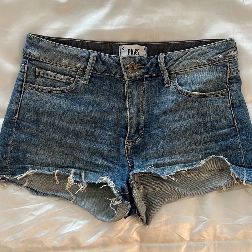 Hi Waisted Paige Denim Shorts